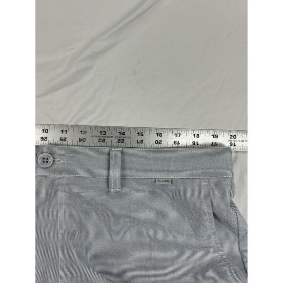 Travis Mathew Striped Golf Shorts Men's 38 Light Grey Gray Performance Chino - Picture 7 of 9